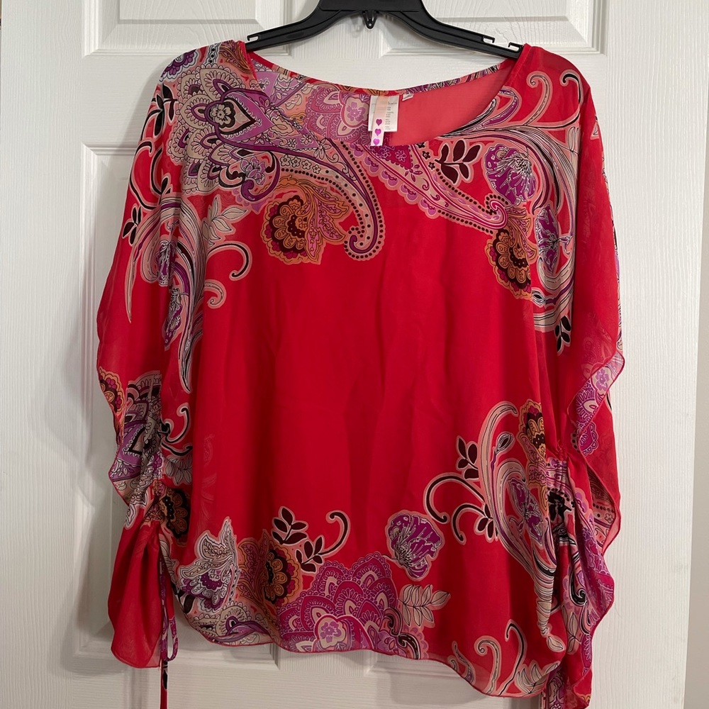 Women’s 2X koi blouse with cami